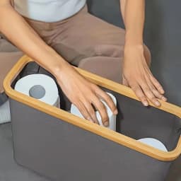 Toilet Paper Basket, Toilet Paper Organizer - The Ultimate Bathroom Storage With A Lid, Large Capacity Toilet Paper Holder That Can Hold 9 Rolls, Bathroom Toilet Paper Storage Cabinet, Toilet Paper Storage Container( Including Solid Air Fresheners)