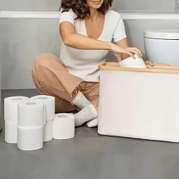 Toilet Paper Basket, Toilet Paper Organizer - The Ultimate Bathroom Storage With A Lid, Large Capacity Toilet Paper Holder That Can Hold 9 Rolls, Bathroom Toilet Paper Storage Cabinet, Toilet Paper Storage Container( Including Solid Air Fresheners)
