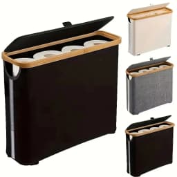 Toilet Paper Basket, Toilet Paper Organizer - The Ultimate Bathroom Storage With A Lid, Large Capacity Toilet Paper Holder That Can Hold 9 Rolls, Bathroom Toilet Paper Storage Cabinet, Toilet Paper Storage Container( Including Solid Air Fresheners)