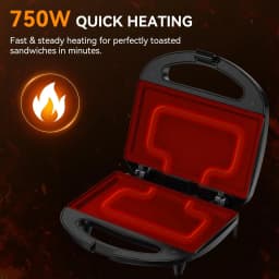 Panini Press Sandwich Maker, 2-Slice Grilled Cheese Maker