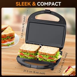 Panini Press Sandwich Maker, 2-Slice Grilled Cheese Maker