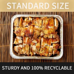 Silver Knight 9x13 Aluminum Pans Disposable Foil Pans, Half Size Deep Steam Table Pans Extra Thick for Baking, Cooking, Roasting, Heating - 30Pcs