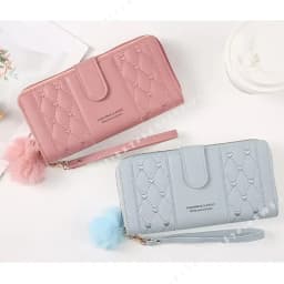 Women Long PU Leather Wallet Large Capacity Zipper Coin Purse Multi Card Holder Phone Wristlet Clutch Handbag
