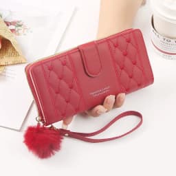 Women Long PU Leather Wallet Large Capacity Zipper Coin Purse Multi Card Holder Phone Wristlet Clutch Handbag