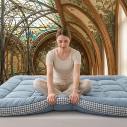 1PC Grid Pattern Thick Bed Mattress Topper High Resilience Soft Bed Pad Anti-slip Quilted Sleeping Mattress Cushion for Twin Full Queen Size