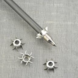 Judo Arrowhead 24pcs 8 Paw Broadhead ID 6.2mm 23Grain Arrow Tips with Black Storage Case for Bow Hunting Target Shooting