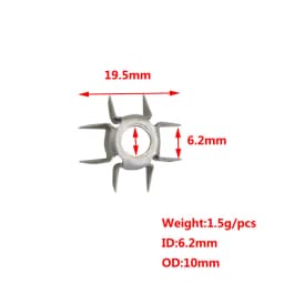 Judo Arrowhead 24pcs 8 Paw Broadhead ID 6.2mm 23Grain Arrow Tips with Black Storage Case for Bow Hunting Target Shooting