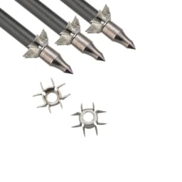 Judo Arrowhead 24pcs 8 Paw Broadhead ID 6.2mm 23Grain Arrow Tips with Black Storage Case for Bow Hunting Target Shooting