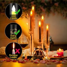 6sets Acrylic Candelabra Centerpieces for Tables 5 Arm Cluster Candle Holder for Wedding Baby Shower Festival,Party Windowsill