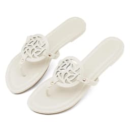 Summer Cutout Design Flat Sandals for Women Lightweight Slip-On Slides Flip Flops Indoor Outdoor Shoes