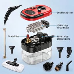 2500W Steam Cleaner, Steamer For Cleaning With Accessories, 1000ml Capacity Portable Multi-Purpose Steamer With For Home Sofa, Car, Floor, Window sv260722105953559260373