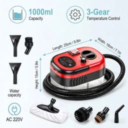 2500W Steam Cleaner, Steamer For Cleaning With Accessories, 1000ml Capacity Portable Multi-Purpose Steamer With For Home Sofa, Car, Floor, Window sv260722105953559260373