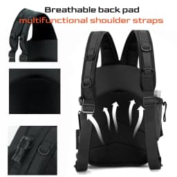 JSERYISGN Angler‘s Outdoor Pro Backpack | Large Capacity, Durable Fabric with Sectioned Hang Points | Organizes Fishing Tackle & Accessories with Ease