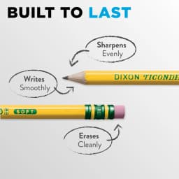 18ct Pencil Presharp Yellow: No. 2 Wood Cased, 1.0mm Point, Erasable, School Supplies for Kids, Ages 5+