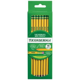 18ct Pencil Presharp Yellow: No. 2 Wood Cased, 1.0mm Point, Erasable, School Supplies for Kids, Ages 5+