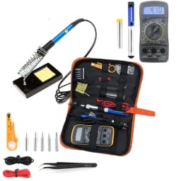 60W Adjustable Temp Soldering Iron Kit,Multimeter for Phone PC Home Repair Work
