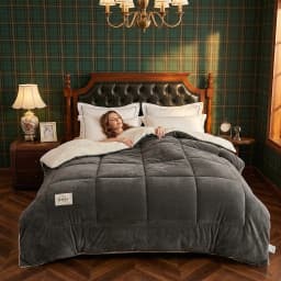 Luxury Comforter Reversible Ultra Plush All-Season Duvet Insert Machine Washable for Bedroom Dorm Hotel Solid Color (Comforter Only)