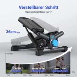 MERACH Mini Stepper for Exercise Twist Stair Stepper 330LBS Capacity Equipment with Resistance Bands Full Body Workout at Home