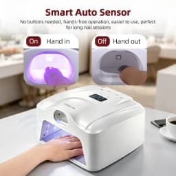 2‑in‑1 Auto‑Sensor UV LED Nail Dryer 78LED Dual Port for Single Finger Toe Full Hand Gel Curing Manicure Pedicure Home Salon
