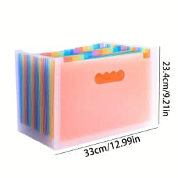 13/25-Slot Pocket Expanding File Folder,Large Capacity Expandable Rainbow Accordion Portable File Folder,Can Hold Binder with 2050 Sheets of Paper Capacity,Document Storage Bag,Suitable for Schools, Offices,Organizer,Home & More