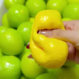 Hot Squishy Handmade Crispy Lemon Stress Ball Squeeze Slow Rebound Color-Changing Fidget Ball ASMR Sensory Stress Relief Gifts