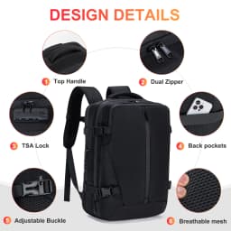 Kabaqoo 60L Expandable Vacuum Compression Bag Vacuum Backpack For Travel Water Resistant with Electric Vacuum Pump