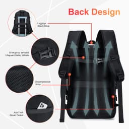 Kabaqoo 60L Expandable Vacuum Compression Bag Vacuum Backpack For Travel Water Resistant with Electric Vacuum Pump