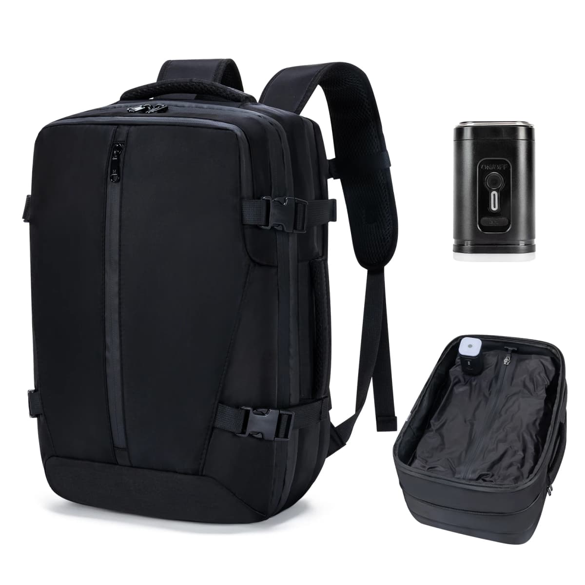Kabaqoo 60L Expandable Vacuum Compression Bag Vacuum Backpack For Travel Water Resistant with Electric Vacuum Pump