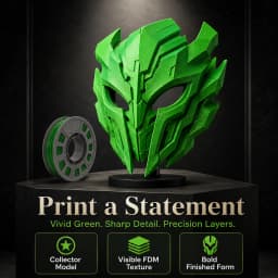 PETG 3D Printer Filament 1.75mm, 300g Compact Spool Solid Green, Dimensional Accuracy +/- 0.03mm, Smooth Feeding for FDM Printers