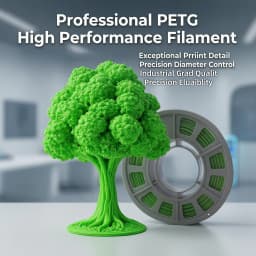PETG 3D Printer Filament 1.75mm, 300g Compact Spool Solid Green, Dimensional Accuracy +/- 0.03mm, Smooth Feeding for FDM Printers