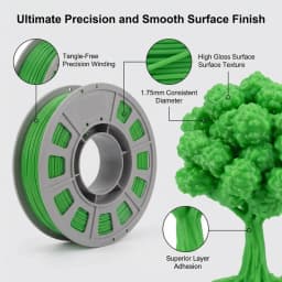 PETG 3D Printer Filament 1.75mm, 300g Compact Spool Solid Green, Dimensional Accuracy +/- 0.03mm, Smooth Feeding for FDM Printers