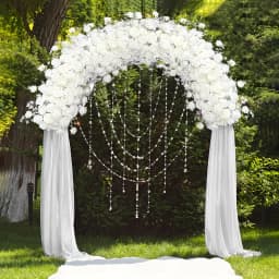 1pc Long Rose Arch Wedding Stage Flower Garland - Realistic Artificial Rose Trail with End-to-End Flowering Branches for Wedding Aisle Decor, Prom, Quinceañera - & Setup (39.37inch)