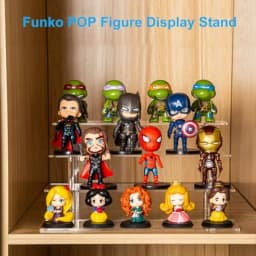4 Tier Acrylic Perfume Organizer Stand, Clear Display Risers for Perfume, Cologne, Cosmetic, Skincare, Funko POP, Dessert Displ