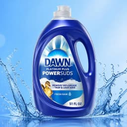 Liquid Dish Soap With Trap And Lock Technology Fresh Rain Scent For Dishes Cookware