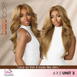 Sensationnel HD Lace Front Wig BareLace Glueless 6X5 Closure Wig Unit 3, Synthetic