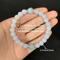 Aquamarine bracelet - Symbolizing peace, courage, happiness, and longevity. The birthstone of March. It brings a sense of security and is perfect for daily wear. This stunning ocean-colored bracelet makes an ideal gift for a loved one or mother. Perfect f