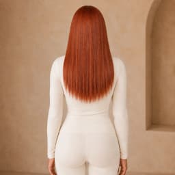 TIMOPOL 20 Inch #350 Ginger Orange Straight Human Hair Wig, 13×4 HD Lace Front Wig for Black Women, 100% Human Hair, Pre-Plucked Natural Hairline