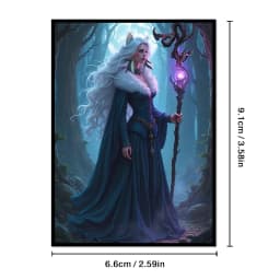 66X91mm 120pcs Clear Front & Matte Finish Back with Witch Standard Size Art Anime Card Sleeves for MTG/PTCG/TCG Game Top Loading Board Game Trading Card Protector