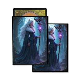 66X91mm 120pcs Clear Front & Matte Finish Back with Witch Standard Size Art Anime Card Sleeves for MTG/PTCG/TCG Game Top Loading Board Game Trading Card Protector