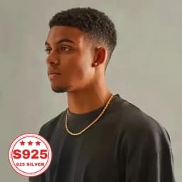 24K Gold-Plated 925 Silver 4mm Twisted Chain, Durable and Hypoallergenic, Never Fades. An Ideal Gift for Men, Women, Wives, Girlfriends, and Mothers for Anniversaries, Birthdays, and Special Occasions. Perfect for Christmas and Halloween