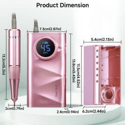 Rechargeable Nail Drill Machine, 45000RPM, 4500mAh Large‑Capacity Battery, Electric Nail File For Gel Nail Removal, Cuticle Removing, Callus Polishing, Manicure & Pedicure Tool For Beginners, Home & Salon Use