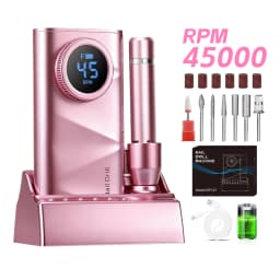 Rechargeable Nail Drill Machine, 45000RPM, 4500mAh Large‑Capacity Battery, Electric Nail File For Gel Nail Removal, Cuticle Removing, Callus Polishing, Manicure & Pedicure Tool For Beginners, Home & Salon Use