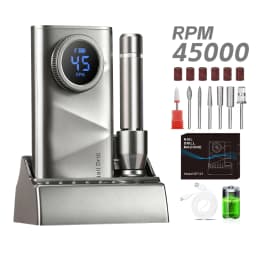 Rechargeable Nail Drill Machine, 45000RPM, 4500mAh Large‑Capacity Battery, Electric Nail File For Gel Nail Removal, Cuticle Removing, Callus Polishing, Manicure & Pedicure Tool For Beginners, Home & Salon Use