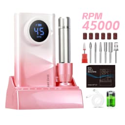 Rechargeable Nail Drill Machine, 45000RPM, 4500mAh Large‑Capacity Battery, Electric Nail File For Gel Nail Removal, Cuticle Removing, Callus Polishing, Manicure & Pedicure Tool For Beginners, Home & Salon Use