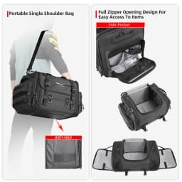 Rhinowalk Motorcycle Rack Bag Waterproof 19L-80L Expandable Big Capacity Motor Travel Back Luggage Trunk For Most Motorcycles