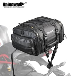 Rhinowalk Motorcycle Rack Bag Waterproof 19L-80L Expandable Big Capacity Motor Travel Back Luggage Trunk For Most Motorcycles