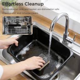Electric Deep Fryer with 3 Baskets, 4.75QT Stainless Steel Countertop