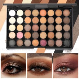 12PCS All-in-One Eye & Brow Makeup Set, 40 Shades Eyeshadow Palette, Eyebrow Pencil, Quick-Dry Liquid Eyeliner, Volumizing Curling Mascara with Brushes, Waterproof Sweat-proof, Matte Shimmer Glitter Eyeshadow Kit for Beginners Daily Party Makeup