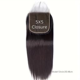 Straight 5x5 Closure Human Hair Ear To Ear Transparent Frontal Lace Only5x5 HD Lace Closure Straight Body Wave 3-5 Days Delivery