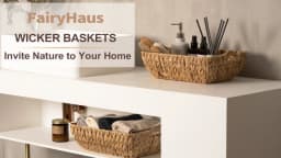 Wicker Baskets for Organizing 3Pack, Large and Small Wicker Storage Baskets Set, Hand Woven Baskets for Storage, Natural Water Hyacinth Storage Baskets for Pantry Shelf